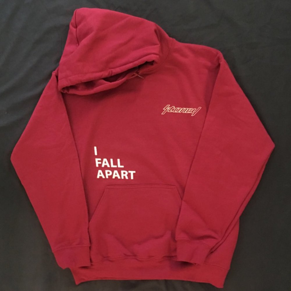 Stoney I Fall Apart Post Malone Hoodie in Red